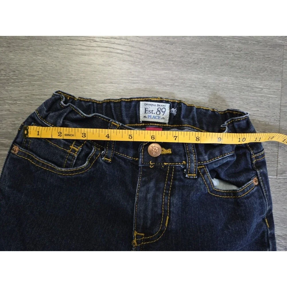 The Children's Place Est. 89 Girls Bootcut Jeans Size 8 Dark Wash Stretch Denim